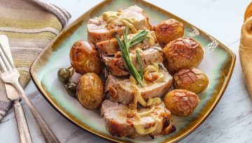 Χοιρινό με μέλι και πατάτες baby