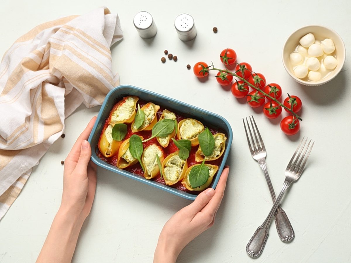 Ζυμαρικά φούρνου με μοτσαρέλα και ρικότα