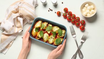 Ζυμαρικά φούρνου με μοτσαρέλα και ρικότα