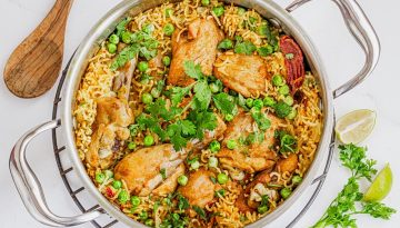 Αρωματικό κοτόπουλο με τραγανό ρύζι