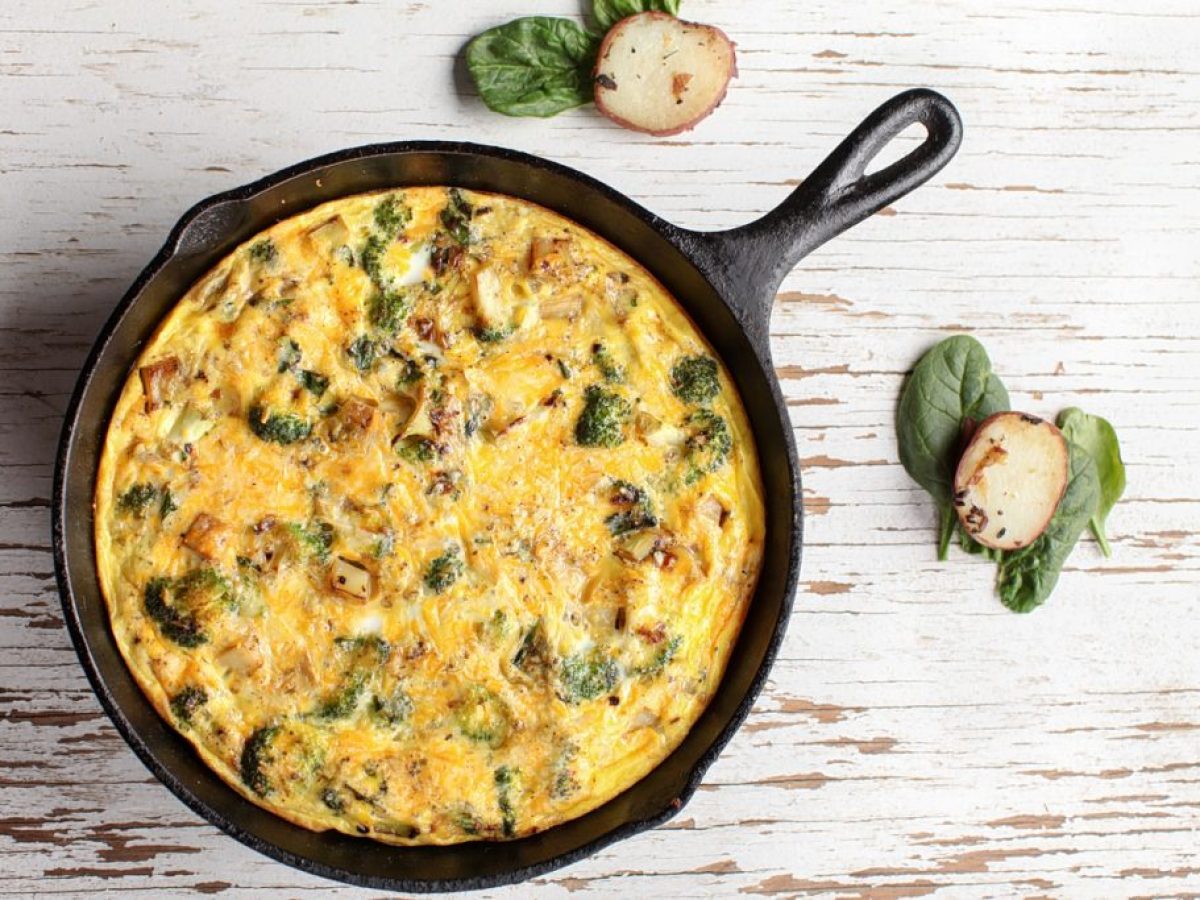 Φριτάτα με πατάτες και τυρί