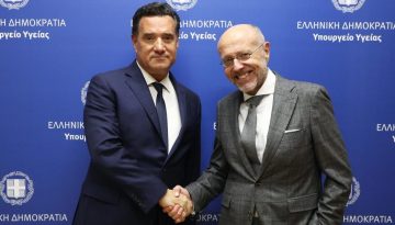 Συνάντηση Γεωργιάδη με τον απερχόμενο υφυπουργό Υγείας Δημήτρη Βαρτζόπουλο