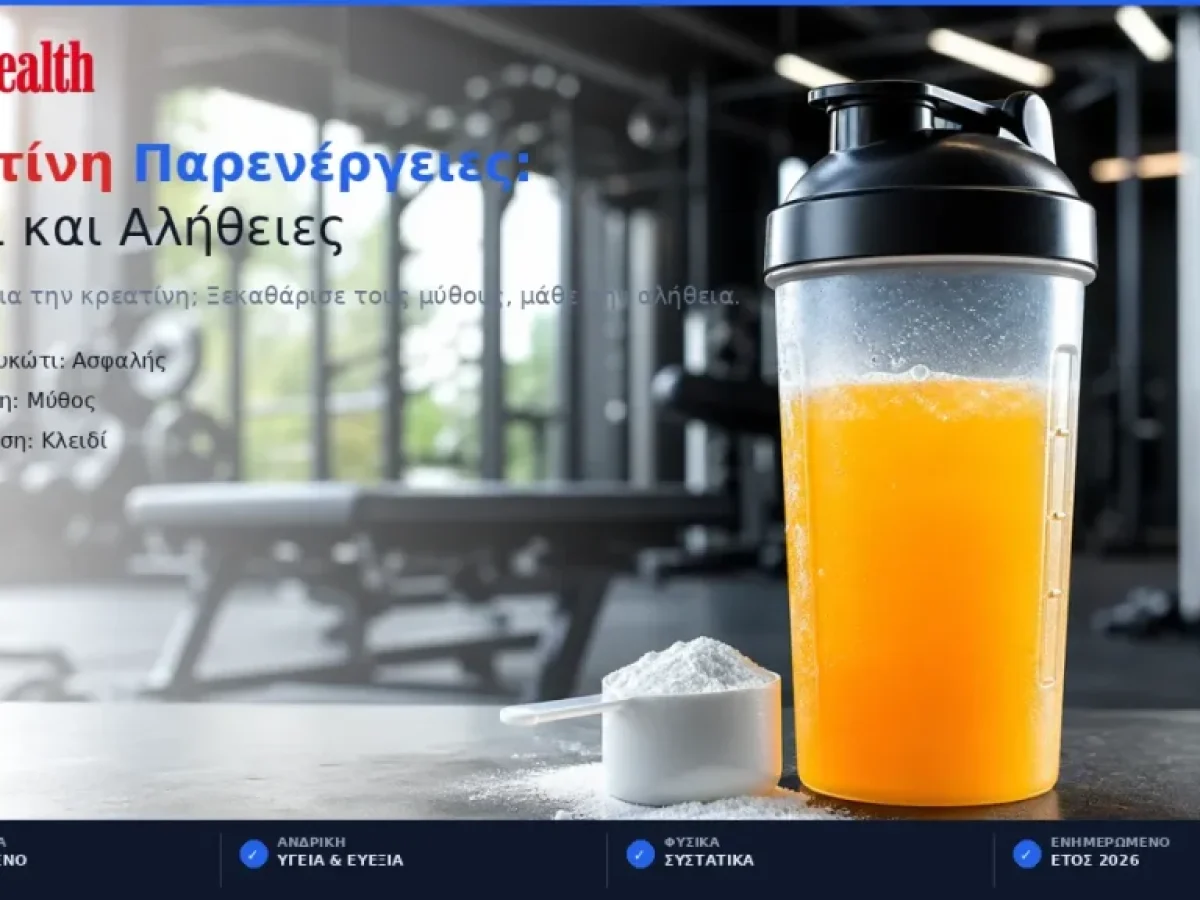 Κρεατίνη Παρενέργειες: Μύθοι και Αλήθειες – Mens Health
